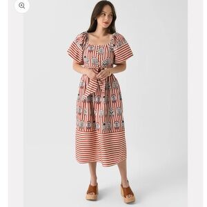 HUNTER BELL WOMEN'S LUCY DRESS Mallet Club Combo Sz 4 NWT Resortwear Preppy Chic